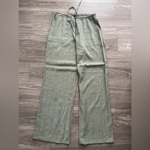 Zara Green Textured Pants